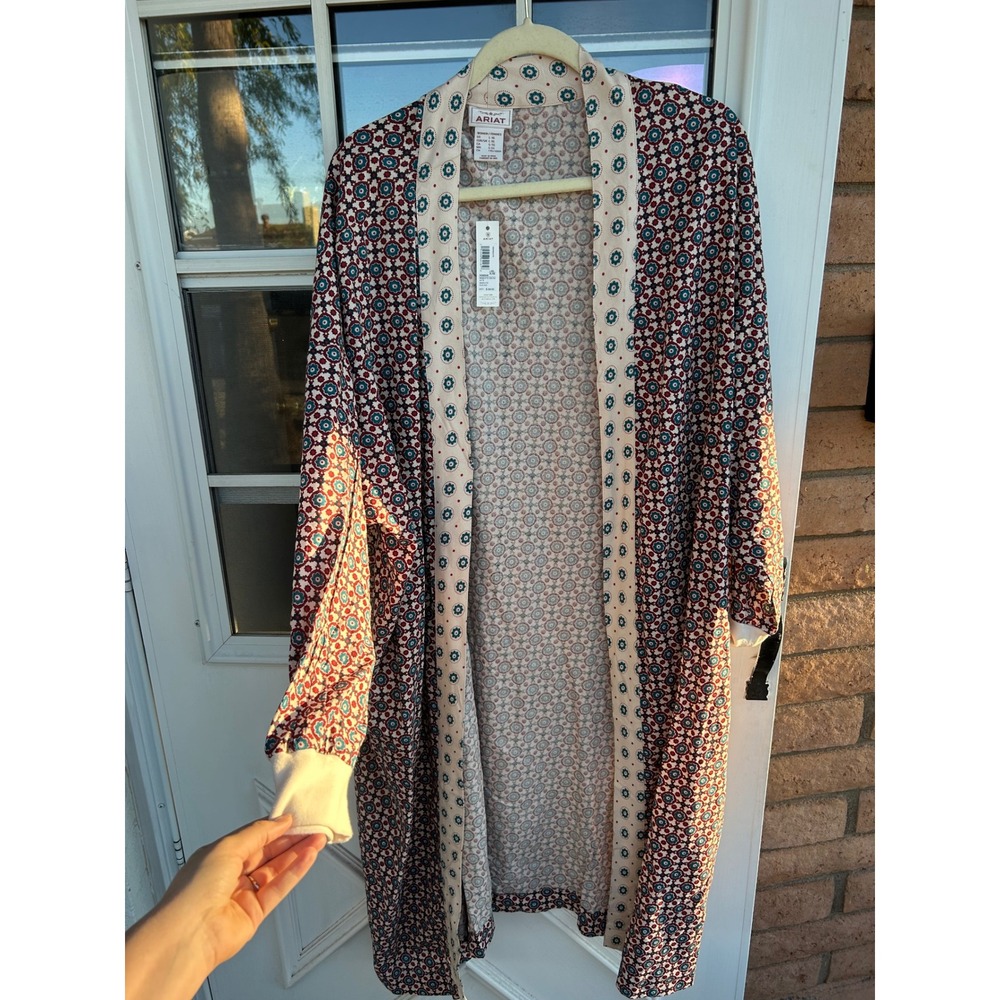 Ariat Navy Cream Printed Lightweight Cardigan